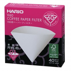 Hario filtry papierowe do dripa V60 VCF-01 40szt