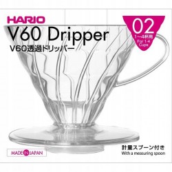 Drip plastikowy przezroczysty Dripper Hario V60-02